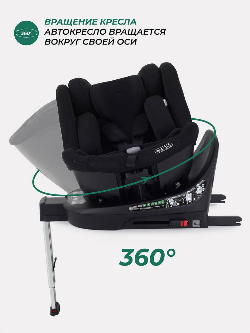 Автокресло Mowbaby Stage isofix (40-150 см) 0-36 кг Black