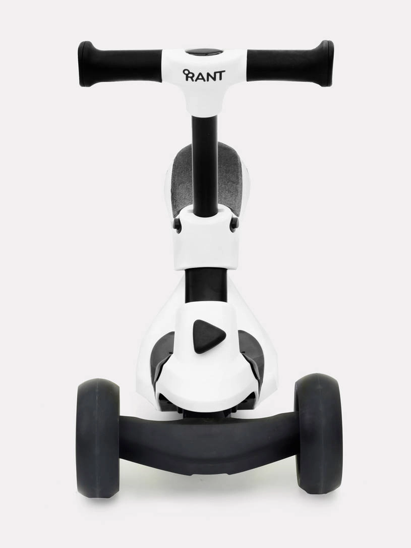 Беговел-самокат Rant Rider Plus со светящимися колесами белый