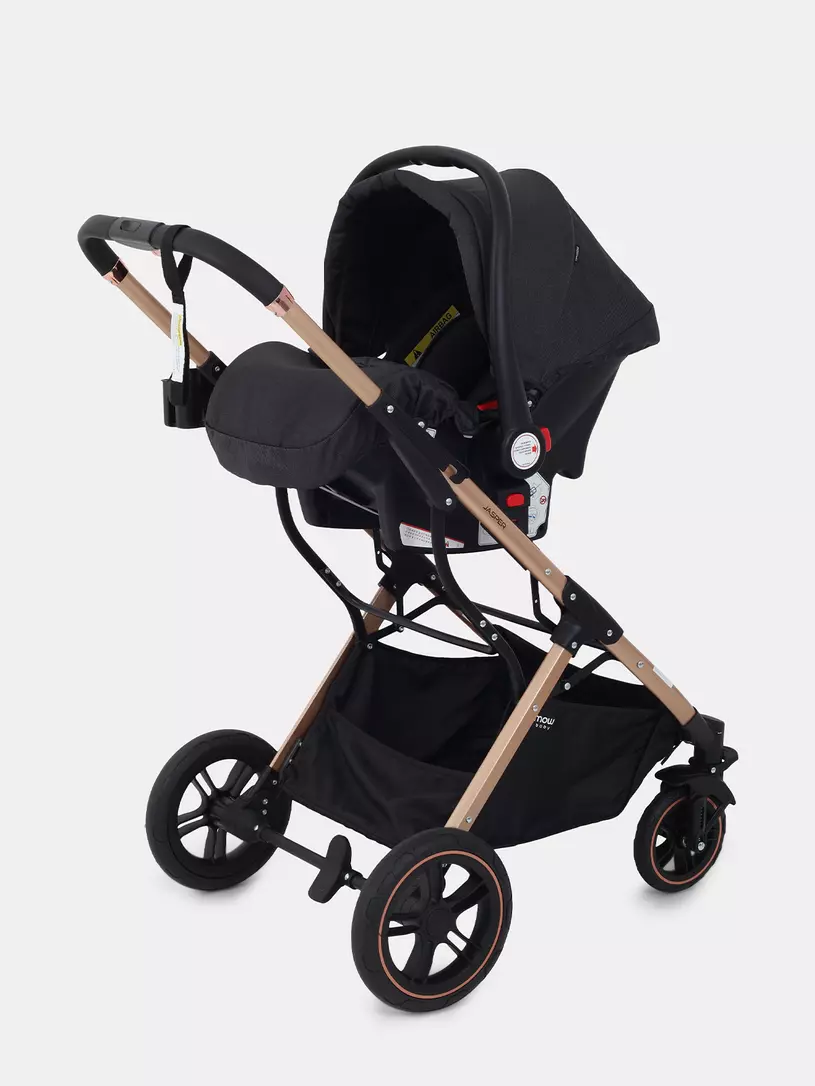 Коляска-трансформер 3 в 1 Mowbaby Jasper Gold black