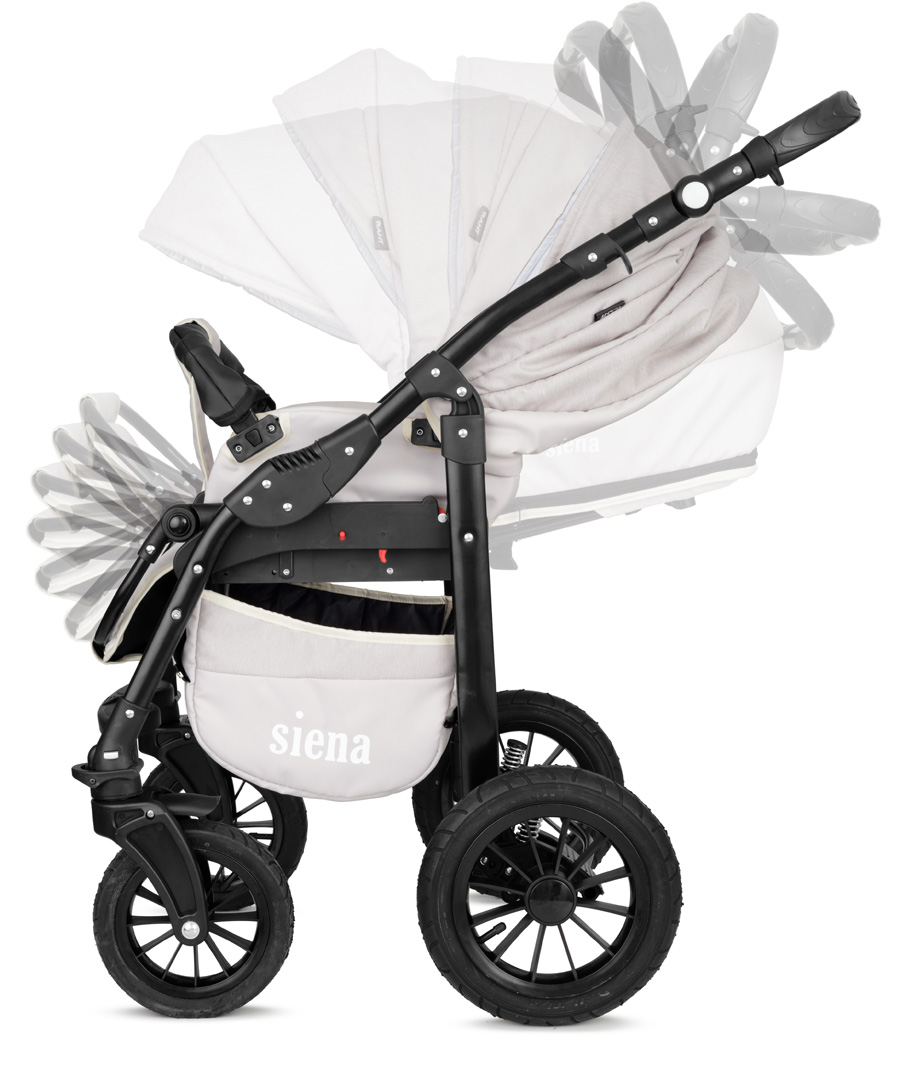 Коляска 3 в 1 Rant Siena 06 бело-бежевый