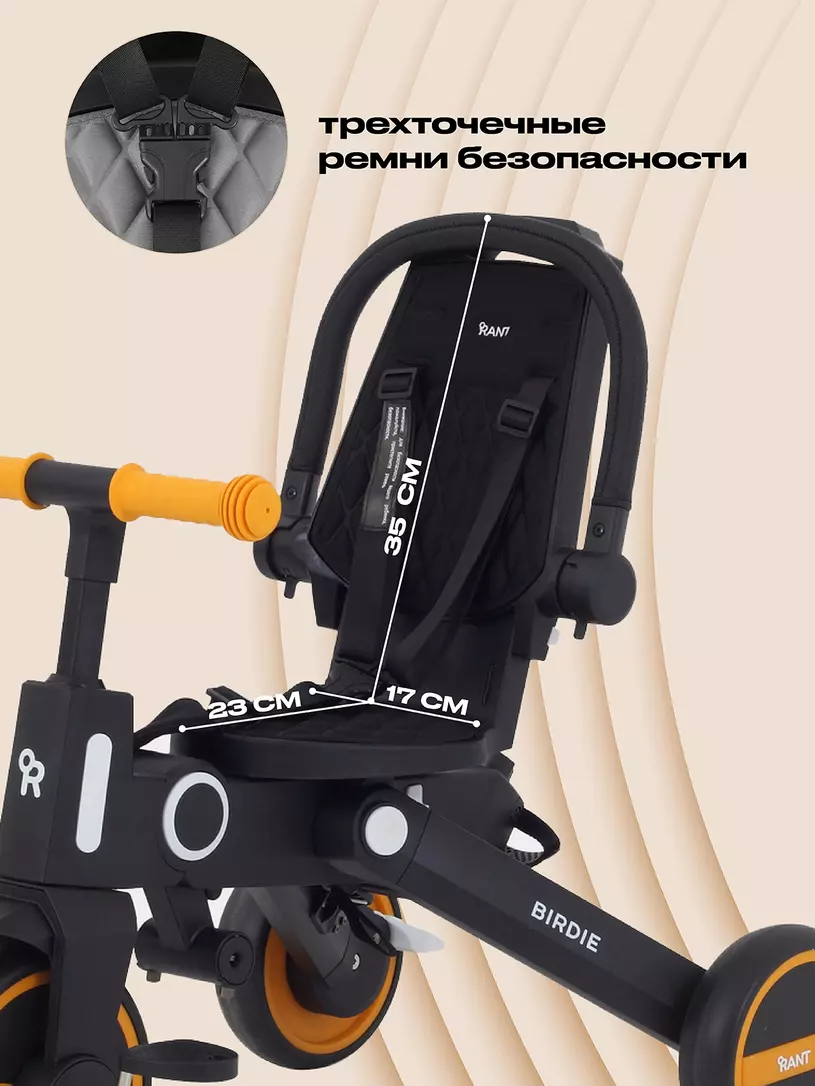 Велосипед 3-х колесный Rant Birdie Graphite