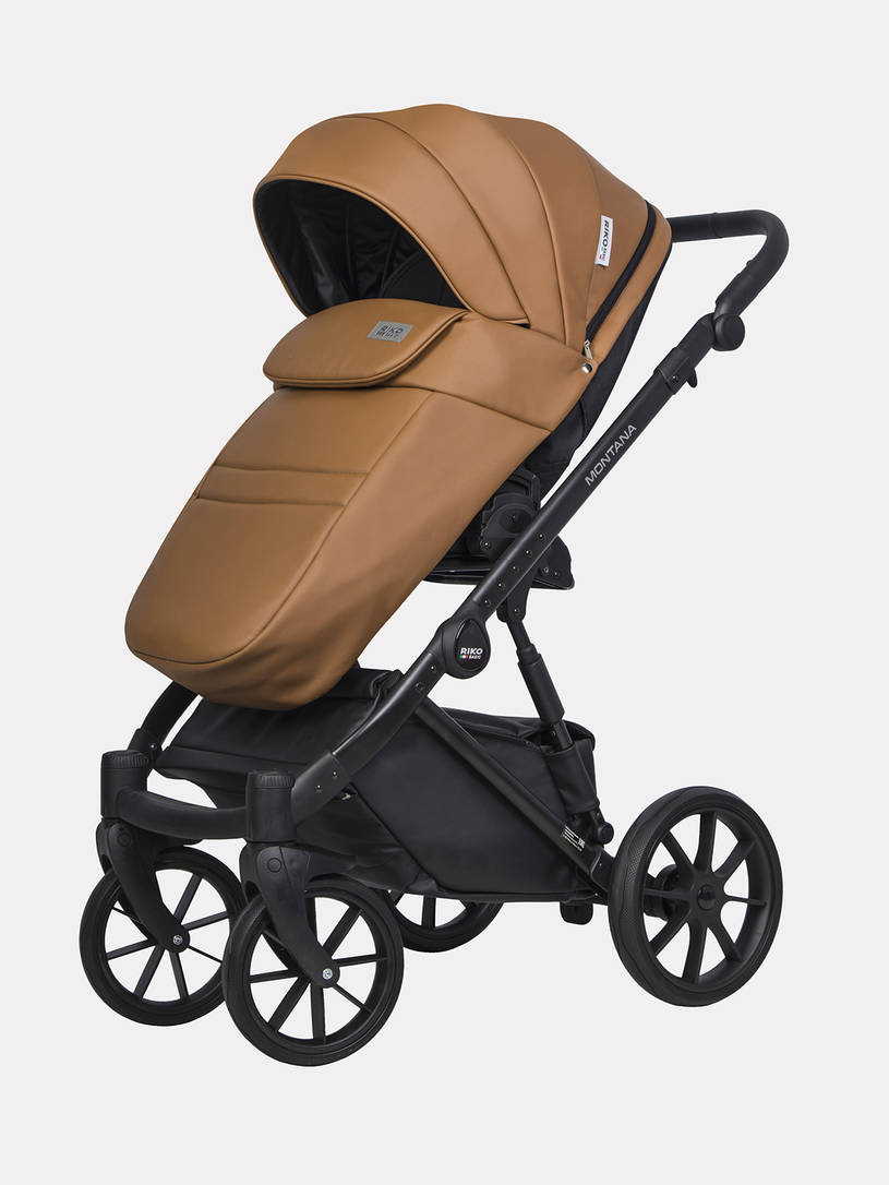 Коляска 2 в 1 Riko Basic Montana Ecco 18 caramel, коричневый