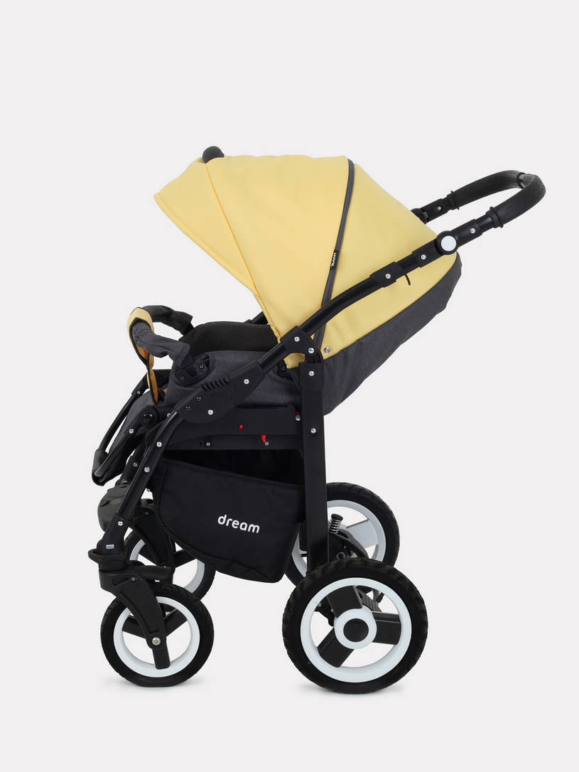 Коляска 2 в 1 Rant Dream 07 серый-желтый