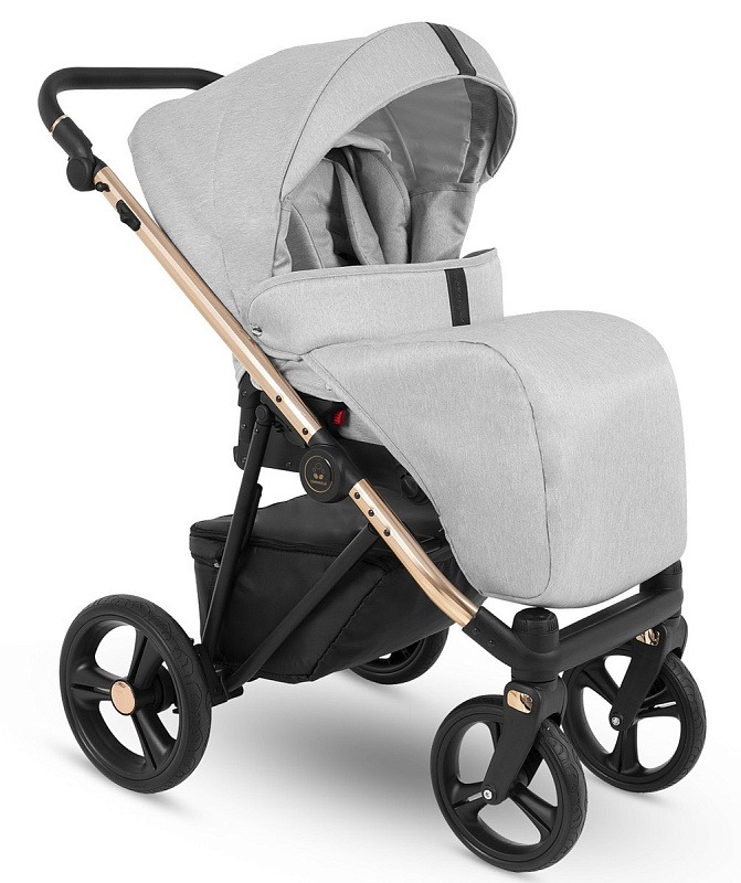 Коляска 2 в 1 Camarelo Belagio, BG-01 (Светло-серый Меланж)
