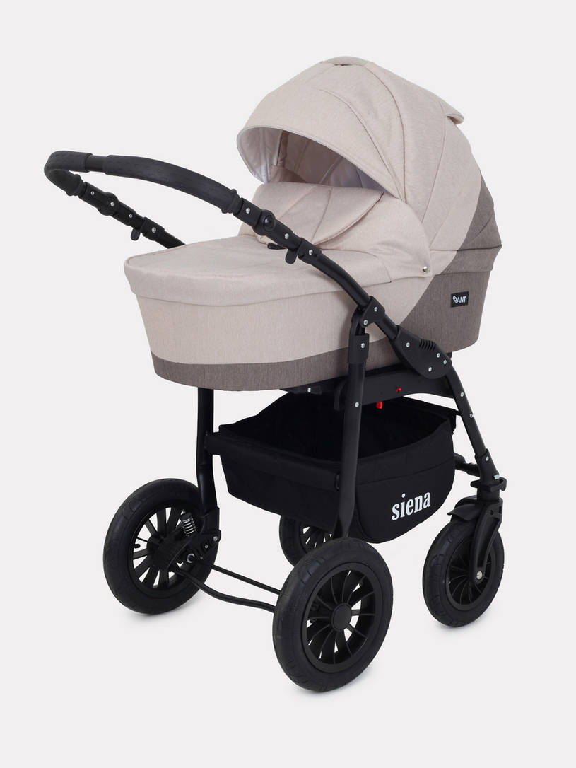 Коляска 2 в 1 Rant Siena 02 коричневый-бежевый