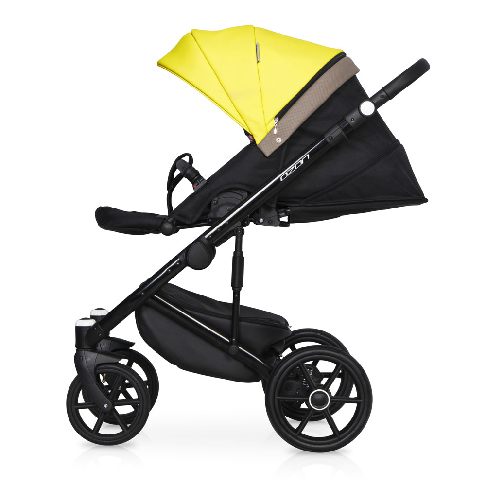 Коляска 3 в 1 Riko Basic Ozon Ecco 26 лимонный-бежевый