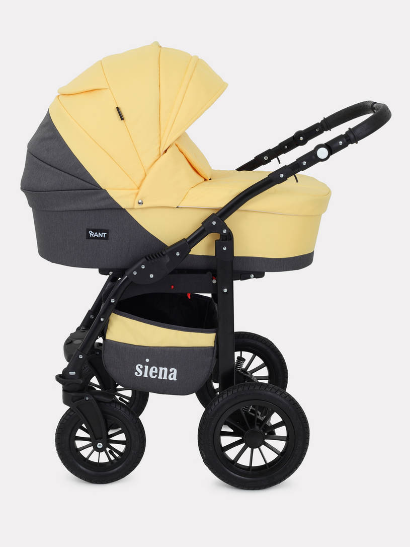 Коляска 3 в 1 Rant Siena 10 серый-желтый