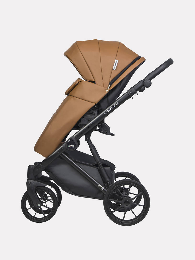 Коляска 2 в 1 Riko Basic Montana Ecco 18 caramel, коричневый