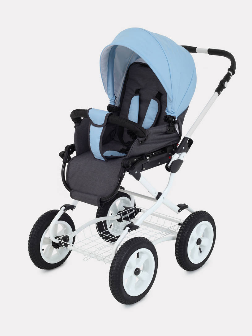 Коляска 2 в 1 Rant Siena Classic 12 серый-голубой