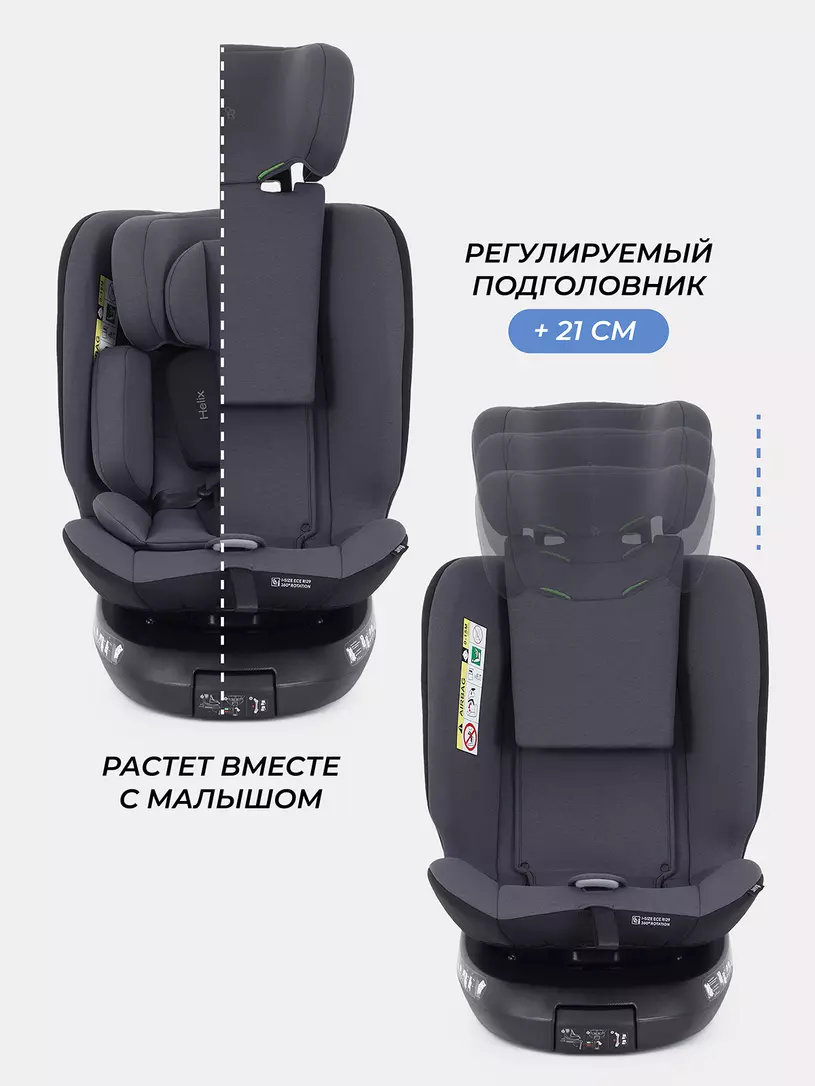 Автокресло Rant Helix isofix группа 0/1/2/3 (40-150 см; 0-36 кг), Grey