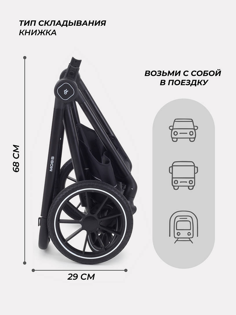 Коляска 2 в 1 Rant Moss Midnight black