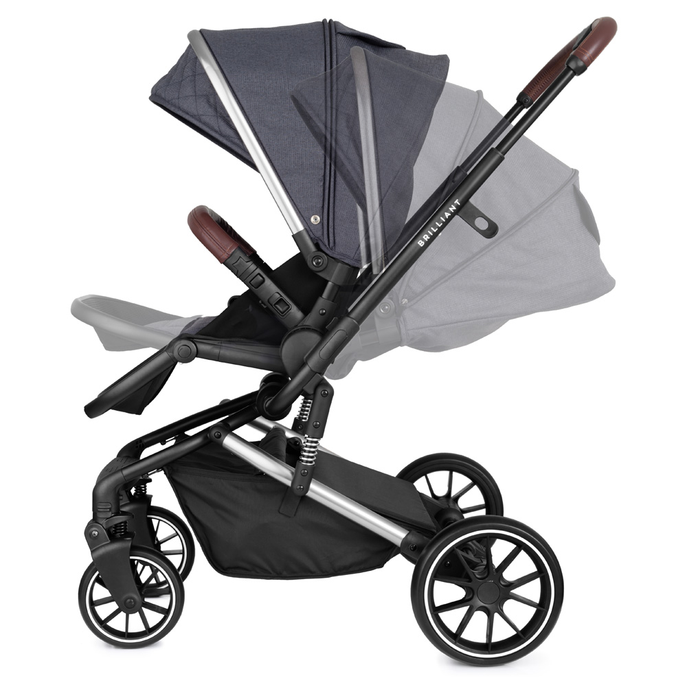 Коляска 2 в 1 Rant Brilliant Jet Carbon темно-серый