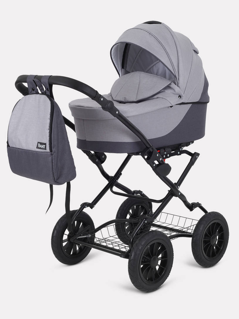 Коляска 2 в 1 Rant Siena Classic 2024 02 темно-серый - светло-серый