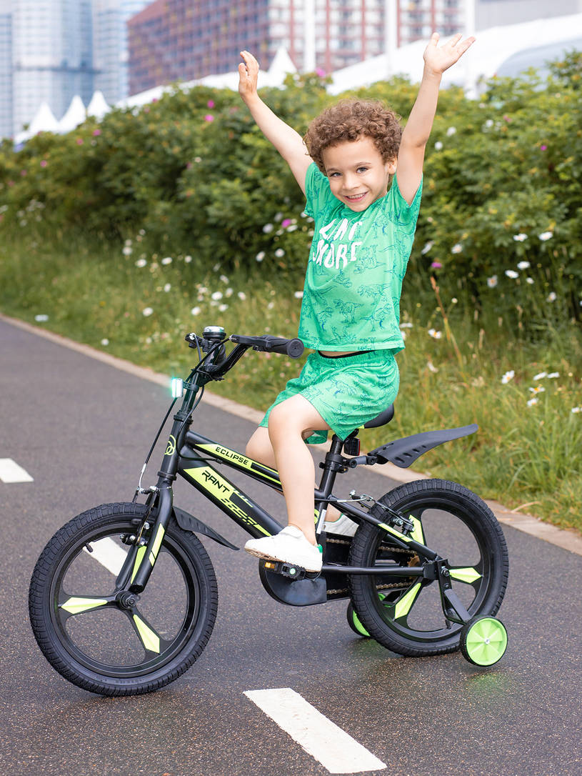 Велосипед 2-х колесный Rant Eclipse 16 черно-зеленый
