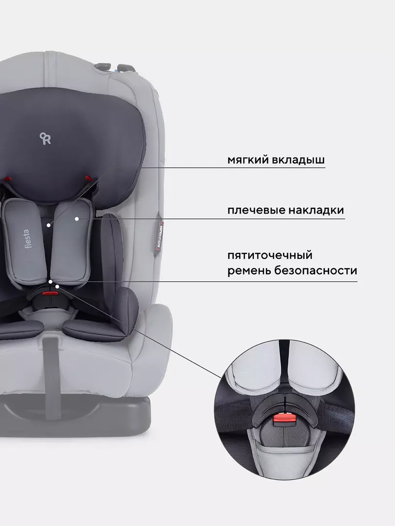 Автокресло Rant Basic Fiesta 0/1/2 (0-25 кг) Grey