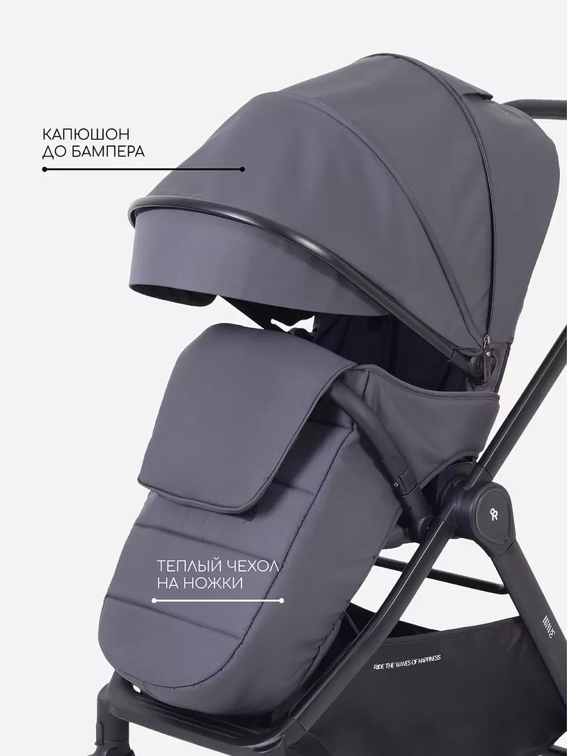 Коляска 2 в 1 Rant Basic Wave Graphite