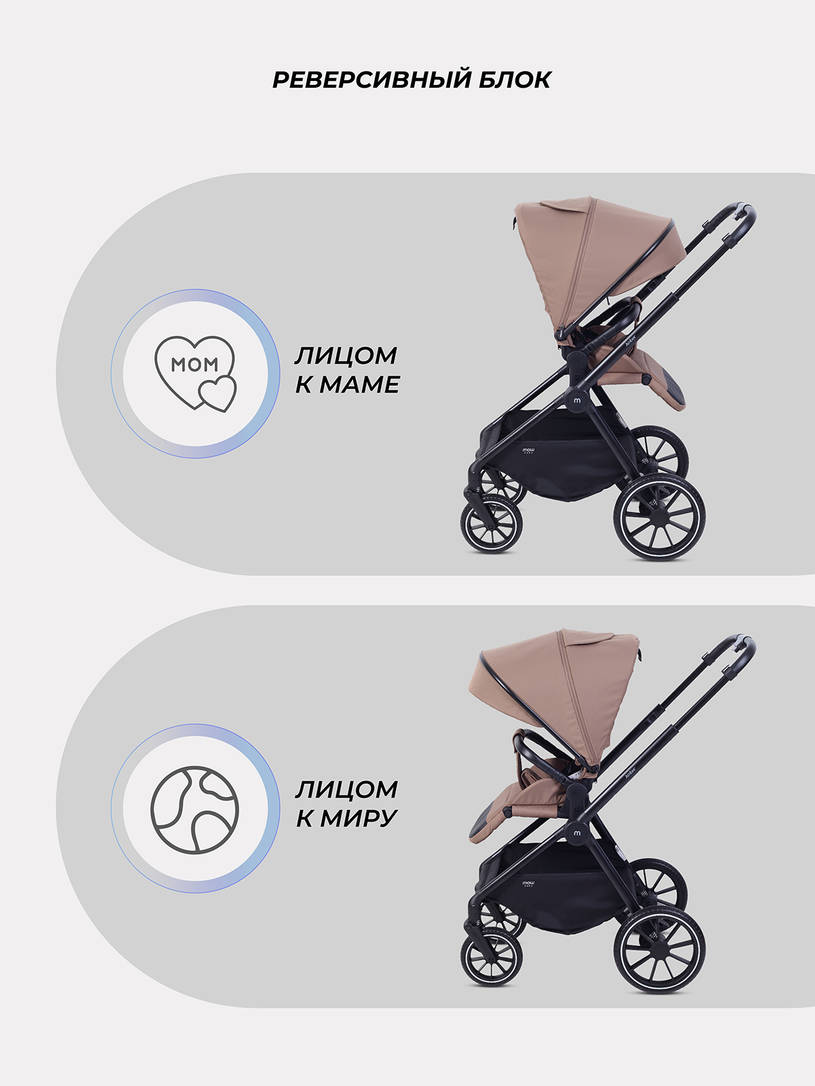 Коляска 2 в 1 Mowbaby Amber Coffee