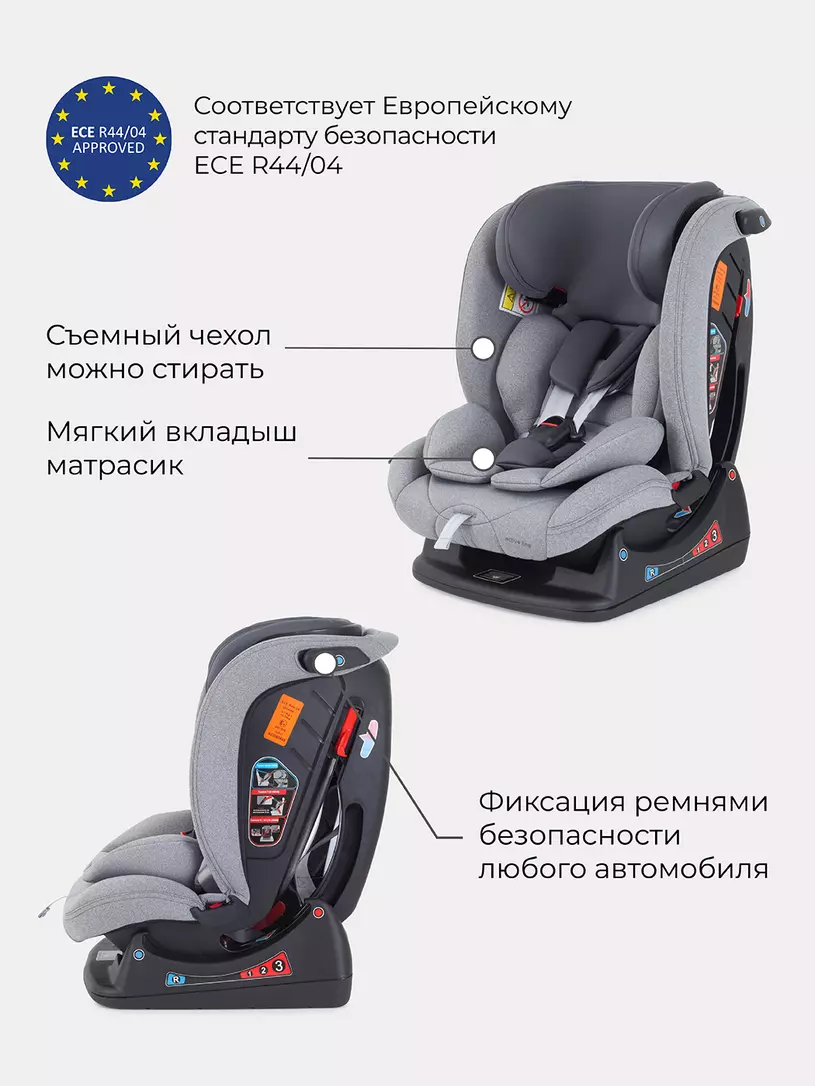 Автокресло Rant Matrix Active Line 0/1/2/3 (0-36 кг) Grey
