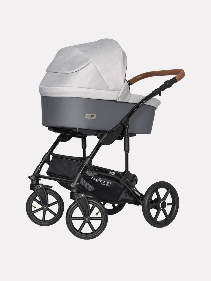 Коляска 2 в 1 Riko Basic Bella Life 01 Gray-Fox серый