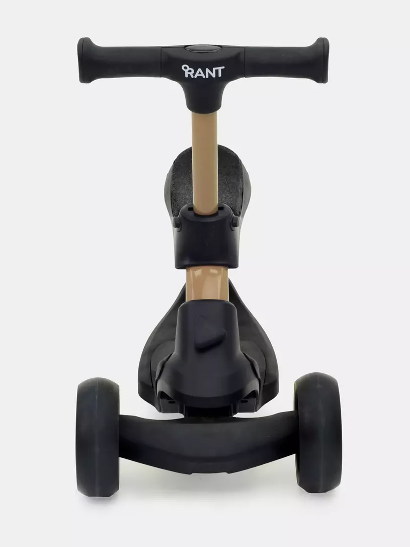 Беговел-самокат Rant Rider со светящимися колесами черный