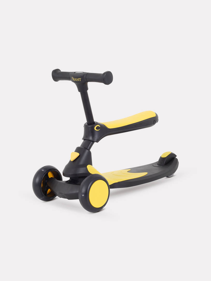 Cамокат 3-х колесный Rant Rider Plus black-yellow