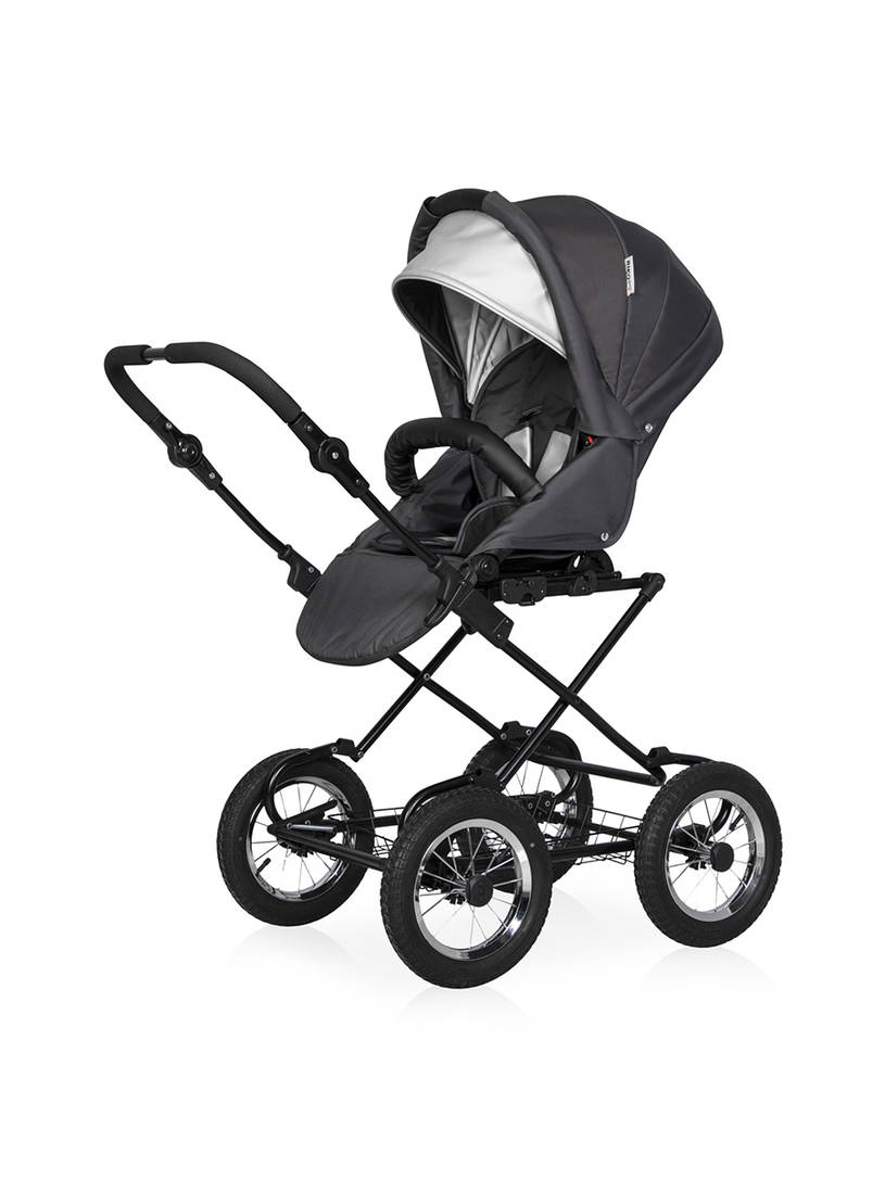 Коляска 2 в 1 Riko Basic Alfa Ecco Classic 01 серый