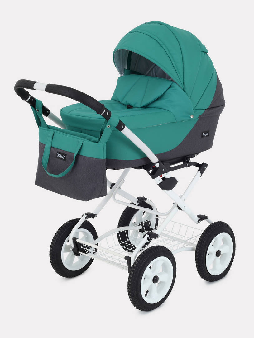 Коляска 2 в 1 Rant Siena Classic 11 серый-темно-зеленый