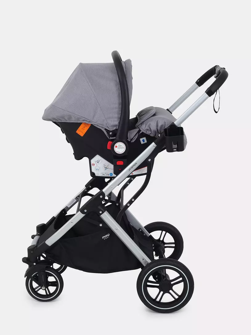 Коляска-трансформер 3 в 1 Mowbaby Jasper Silver grey