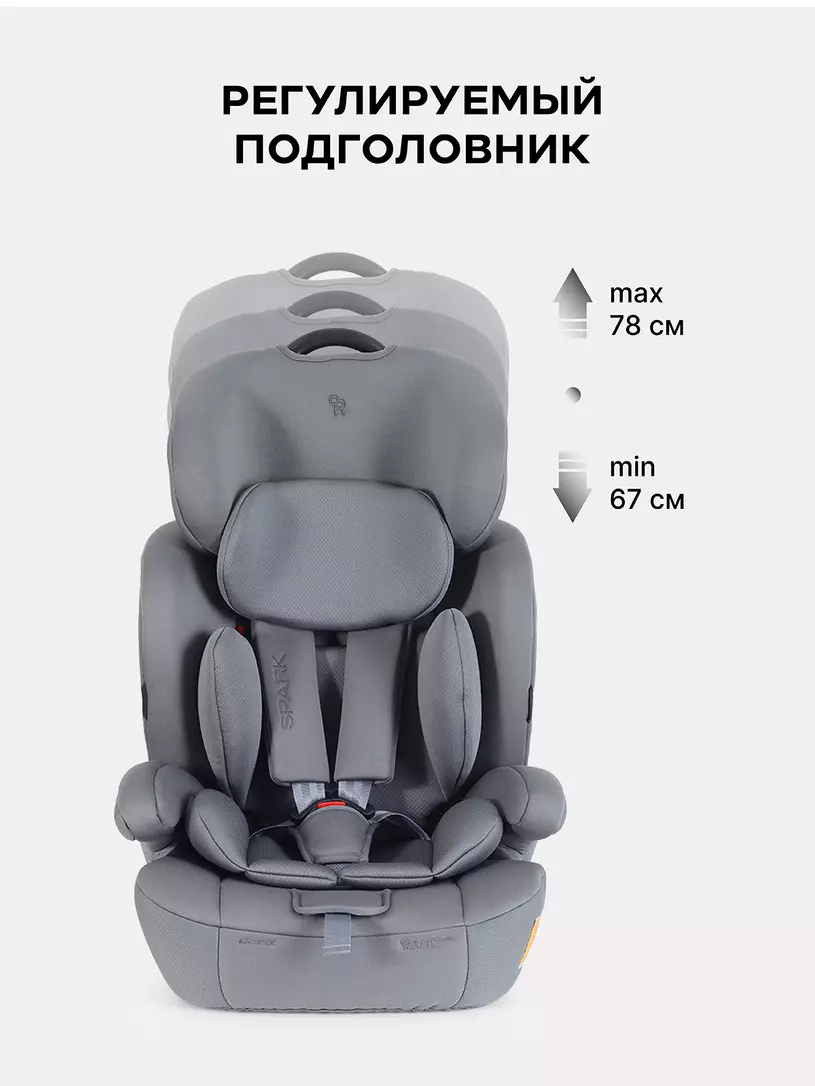 Автокресло Rant Basic Spark Next группа 1/2/3 (9-36 кг) Grey