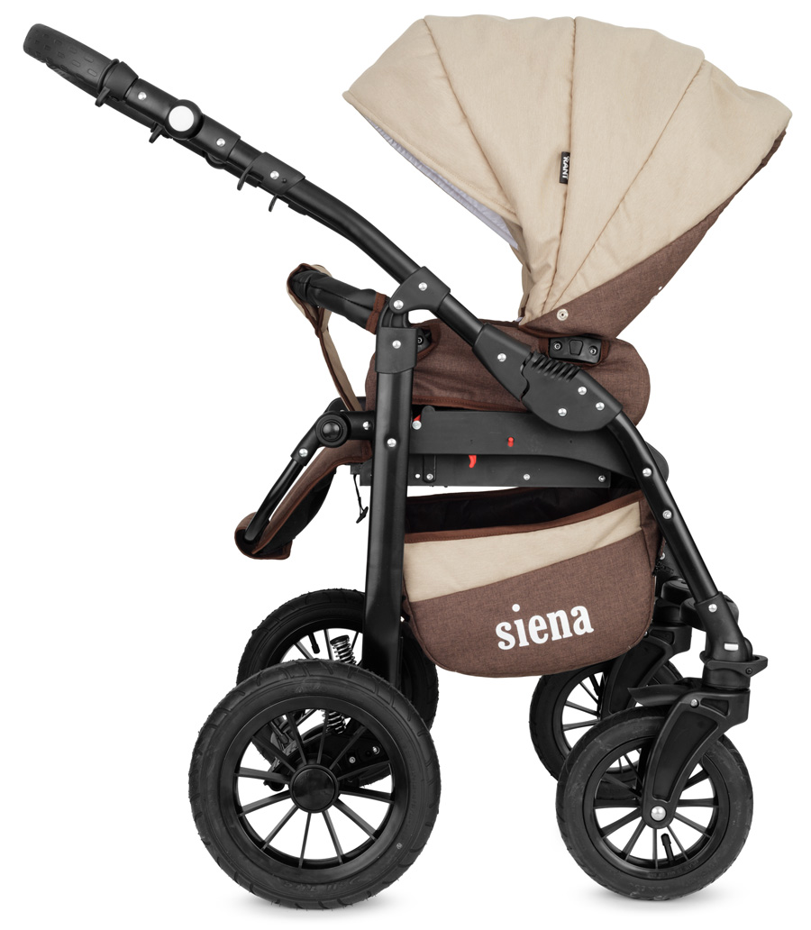 Коляска 3 в 1 Rant Siena 03 коричневый-кремовый