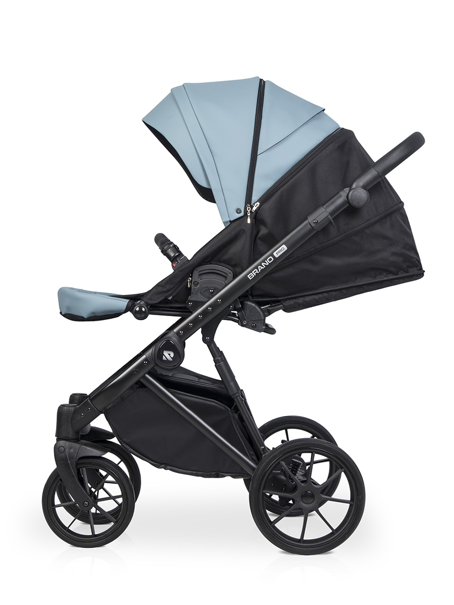 Коляска 3 в 1 Riko Brano Pro, 02 Сrystal blue
