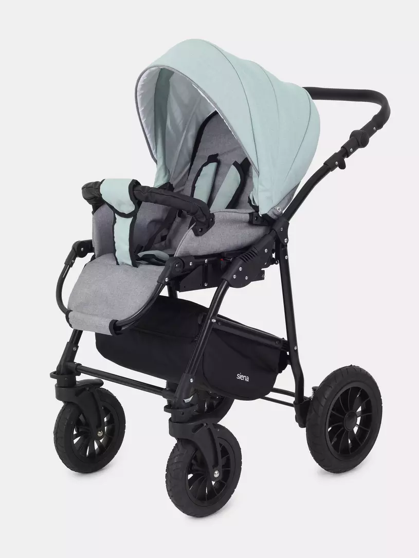 Коляска 3 в 1 Rant Siena 2024 10 серый-ментоловый