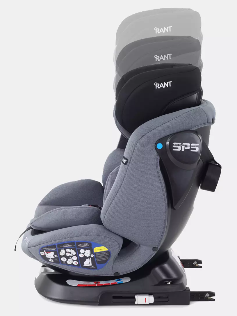 Автокресло Rant Nitro 0/1/2/3 (0-36 кг) Grey/Black