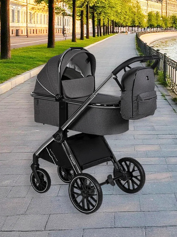 Детская коляска Sevillababy Tinum 2 в 1 Dk.Grey/темно-серый