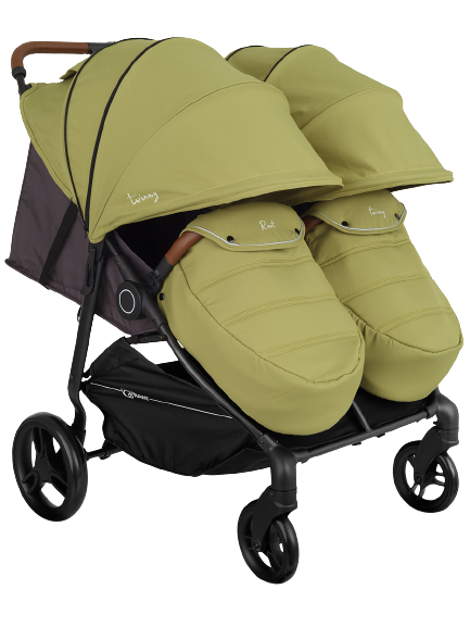 Коляска прогулочная для двойни Rant Twinny RA151 Olive. Цвет: Зеленый