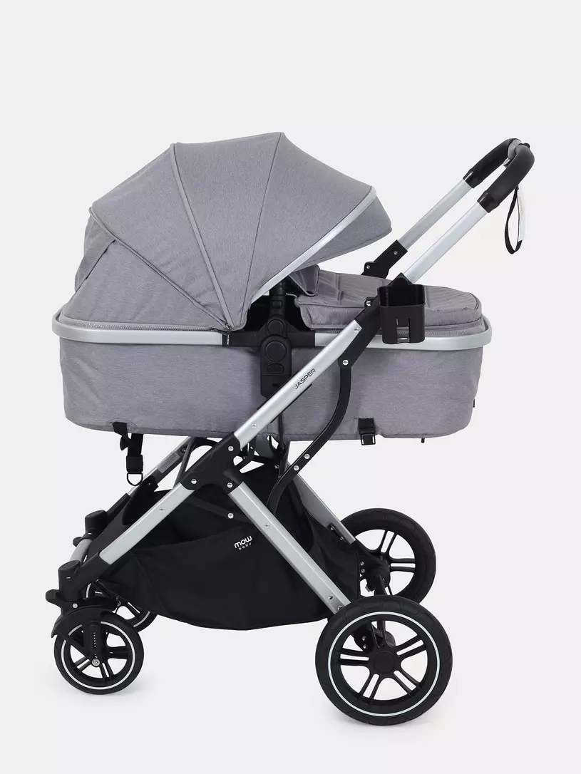 Коляска-трансформер 3 в 1 Mowbaby Jasper Silver grey