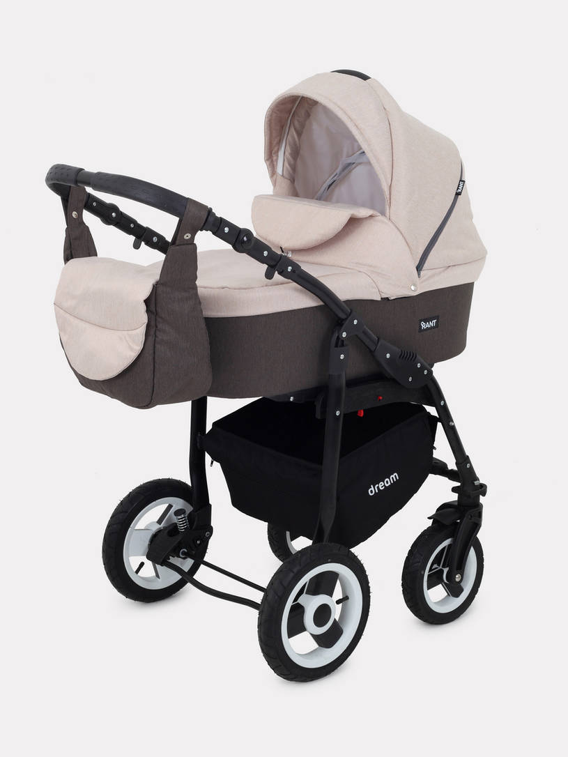 Коляска 2 в 1 Rant Dream 05 коричневый-бежевый