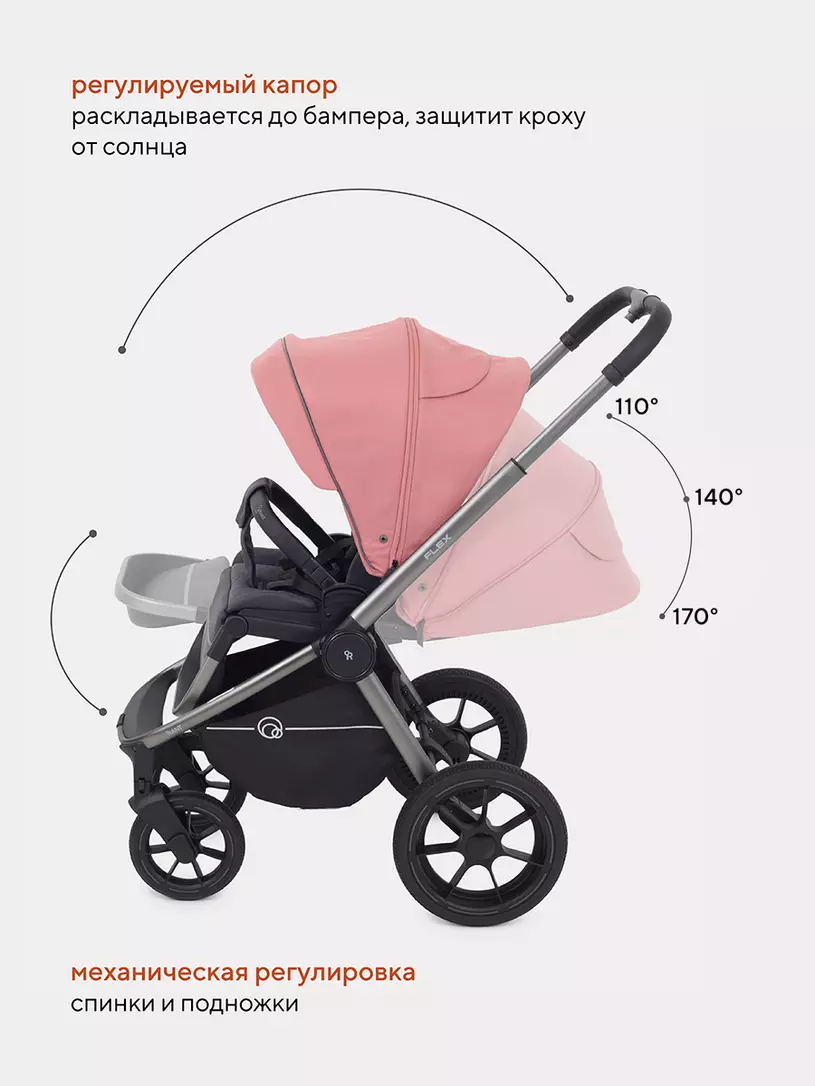 Коляска 2 в 1 RANT FLEX PRO 2023 RA074 PINK