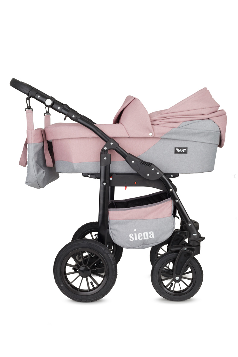 Коляска 3 в 1 Rant Siena 07 серый-розовый