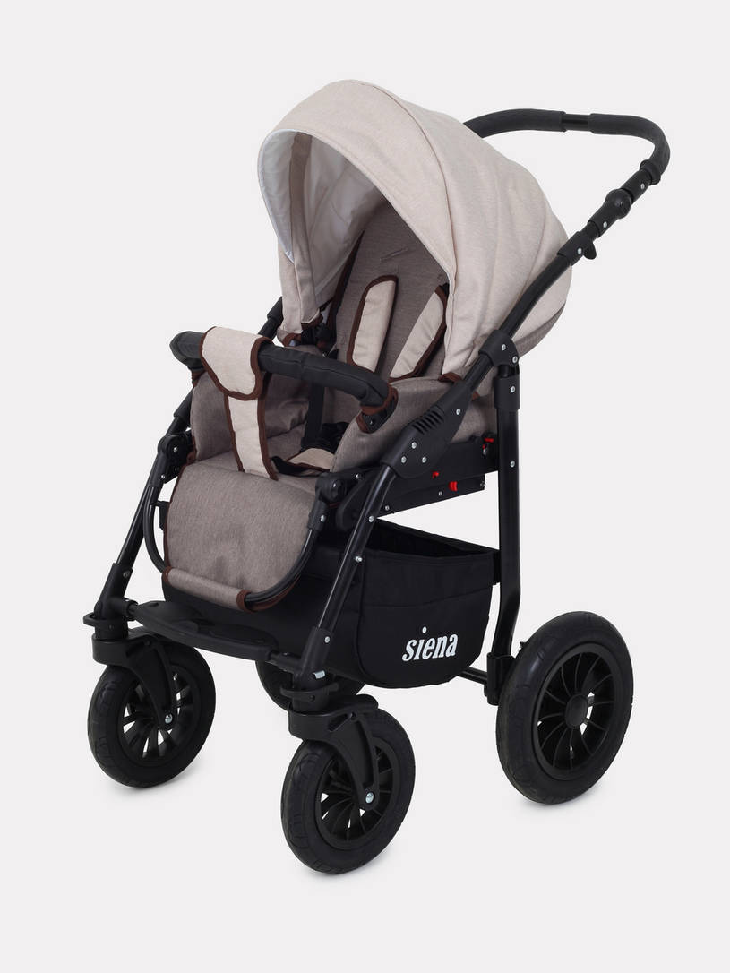 Коляска 2 в 1 Rant Siena 02 коричневый-бежевый