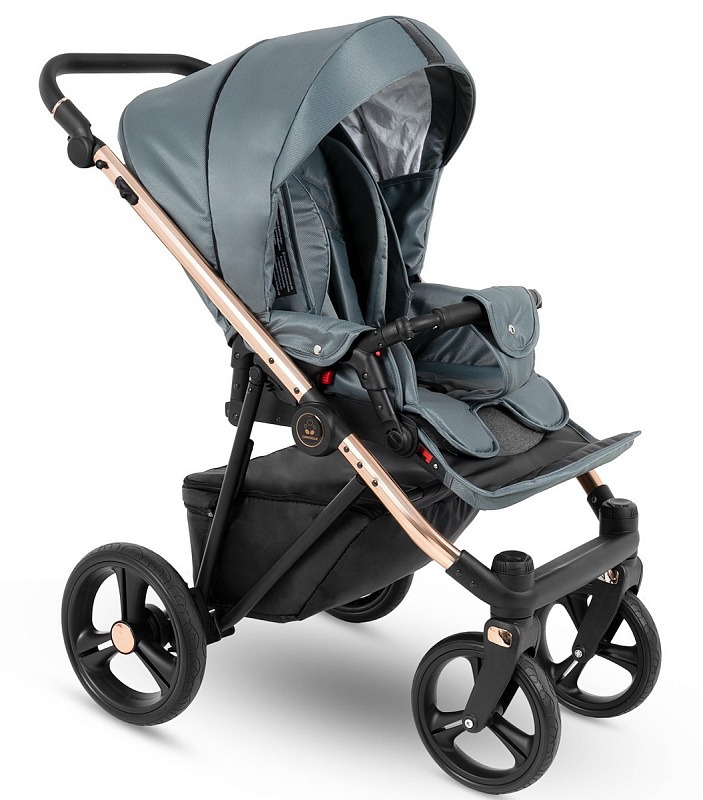 Коляска 2 в 1 Camarelo Belagio, BG-07 (Темно-бирюзовый Жаккард)