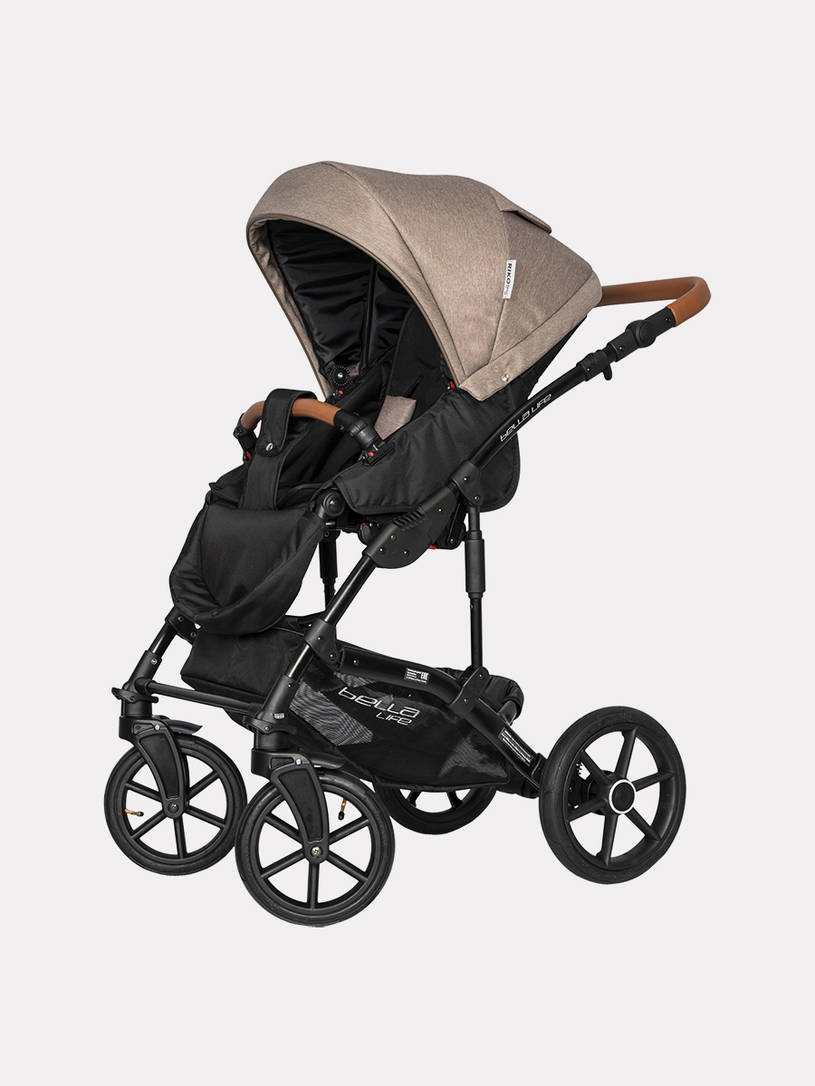 Коляска 2 в 1 Riko Basic Bella Life 05 Mokka коричневый