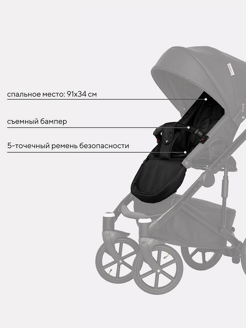 Коляска 2 в 1 Riko Basic Ozon 06 черный