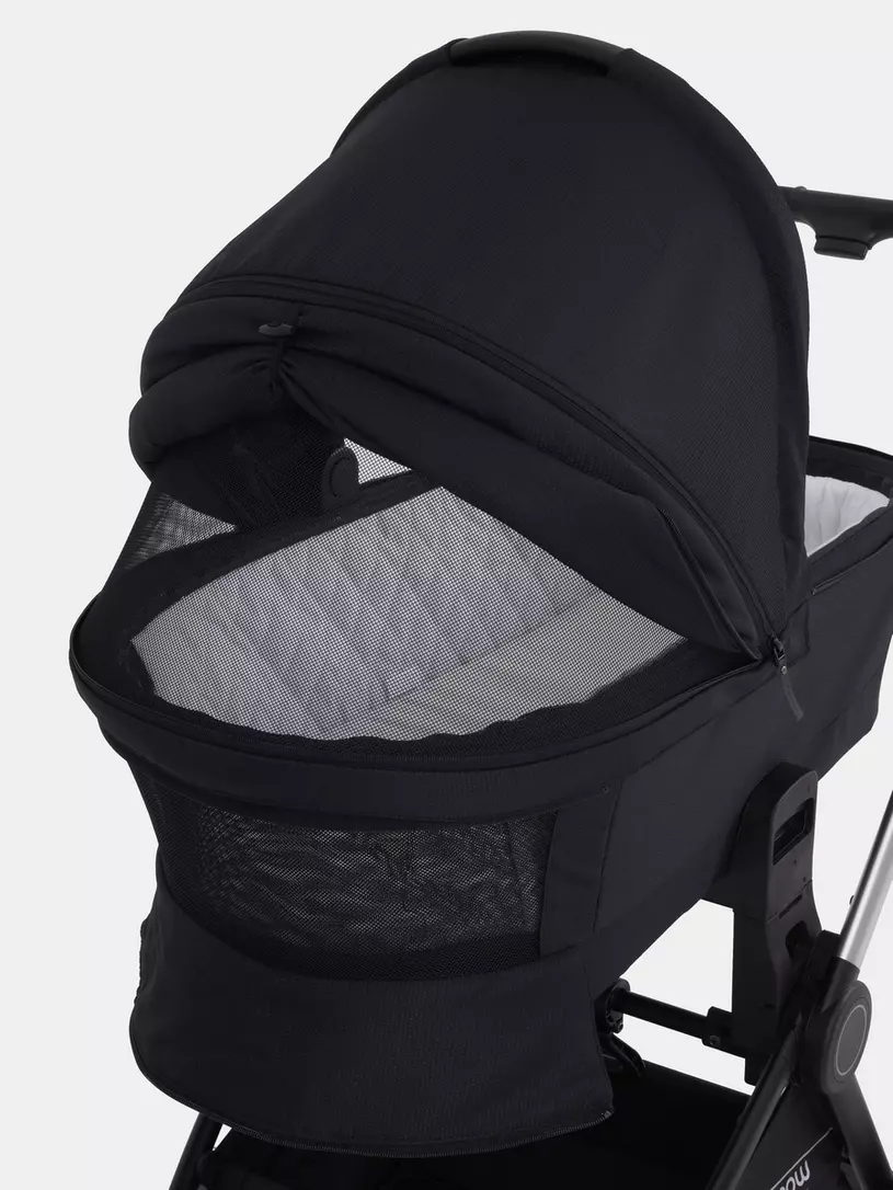 Коляска 3 в 1 Mowbaby Zoom Silver 2025 black
