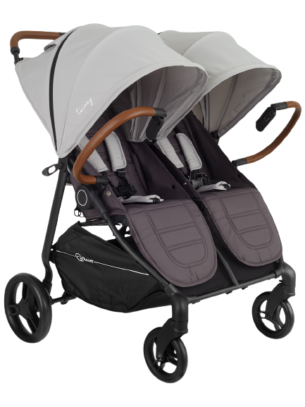 Коляска прогулочная для двойни Rant Twinny RA151 Soft grey. Цвет: Серый