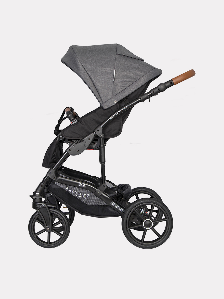 Коляска 3 в 1 Riko Basic Bella Life 06 Anthracite, графит