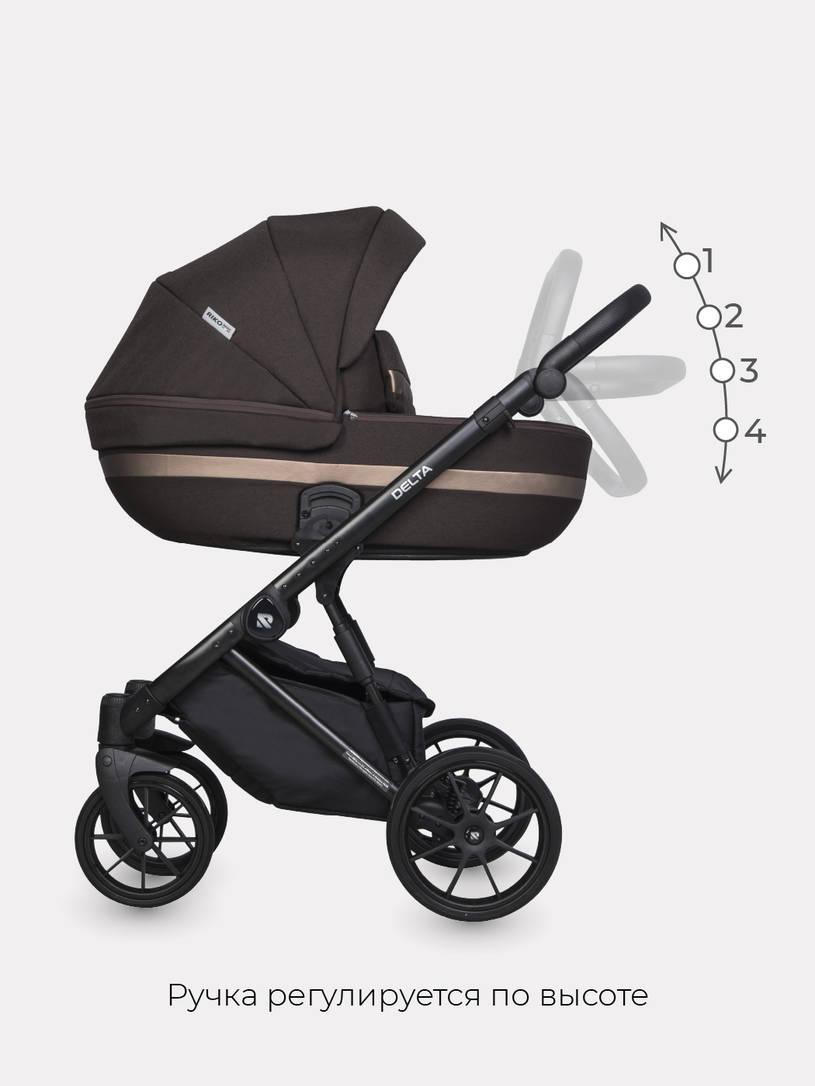 Коляска 2 в 1 RIKO BASIC DELTA 04 Chocolate