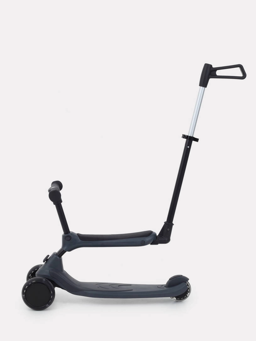 Беговел-самокат Rant Rider Plus со светящимися колесами серый