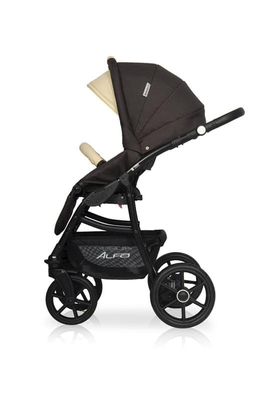 Коляска 3 в 1 Riko Basic Alfa Ecco 08 коричнево-бежевый