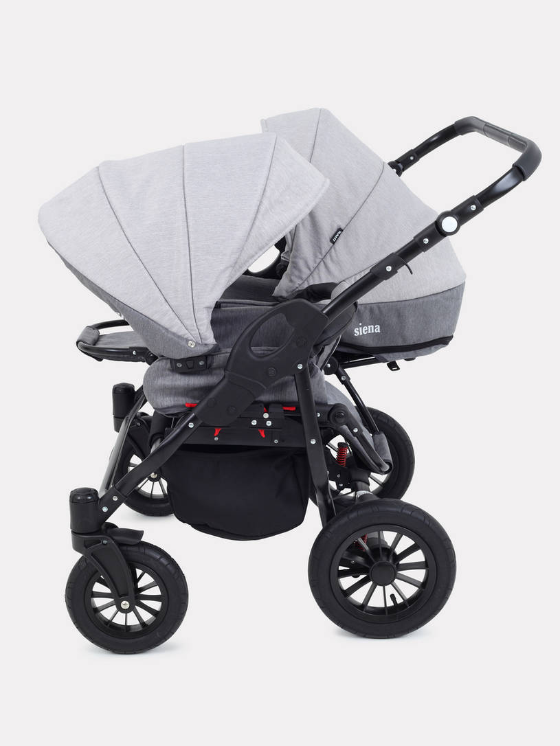 Коляска для двойни 2 в 1 Rant Siena Duo 04 графит-серый